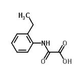 structure of CAS# 50740-38-0, [(2-Ethylphenyl)Amino](Oxo)Acetic Acid;acetic acid, [(2-ethylphenyl)amino]oxo-;N-(2-ethylphenyl)methanecarboxylic acid;MFCD04045715