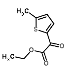 结构式 CAS# 50845-87-9, 乙基(5-甲基-2-噻吩基)(氧代)乙酸酯