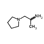 结构式 CAS# 50998-03-3, 1-(1-吡咯烷基)-2-丙胺