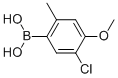 structure of CAS# 511295-09-3, (5-Chloro-4-Methoxy-2-Methylphenyl)Boronic Acid;(5-CHLORO-4-METHOXY-2-METHYLPHENYL)BORONIC ACID