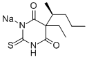 CAS 登录号：51165-39-0， S-(-)-硫喷妥钠