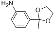 structure of CAS# 51226-14-3, 3-(2-Methyl-1,3-Dioxolan-2-Yl)Aniline;[3-(2-Methyl-1,3-Dioxolan-2-Yl)Phenyl]Amine;Zinc00410272;Nsc159111