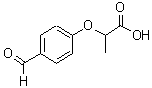 结构式 CAS# 51264-78-9, 2-(4-甲酰基-苯氧基)-丙酸