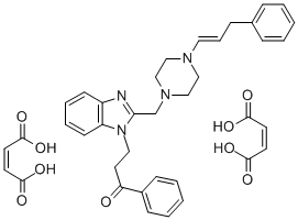 CAS#: 51493-20-0， 3-[2-[(4-Cinnamyl-1-Piperazinyl)Methyl]-1H-Benzimidazol-1-Yl]Propiophenone Dimaleate