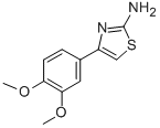 结构式 CAS# 51837-85-5, 4-(3,4-二甲氧基-苯基)-噻唑-2-胺