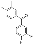 structure of CAS# 518993-32-3, 3,4-Difluoro-3',4'-Dimethylbenzophenone;3,4-DIFLUORO-3',4'-DIMETHYLBENZOPHENONE