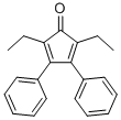 structure of CAS# 51932-77-5, 2,5-Diethyl-3,4-Diphenylcyclopentadienone;2,5-Diethyl-3,4-Di(Phenyl)-1-Cyclopenta-2,4-Dienone;St5407810;2,4-Cyclopentadien-1-One, 2,5-Diethyl-3,4-Diphenyl-