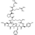 CAS 登录号：52049-52-2， 1-{[(4R,7S,10S,13R,16S,19R)-19-氨基-7-(2-氨基-2-氧代乙基)-13-苄基-16-(4-羟基苄基)-10-异丙基-6,9,12,15,18-五氧代-1,2-二硫杂-5,8,11,14,17-五氮杂环二十碳n-4-基]羰基}-L-脯氨酰-N<sup>5</sup>-(二氨基亚甲基)-D-鸟氨酰甘氨酰胺