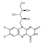 CAS#: 521-96-0， 1-Deoxy-1-(7,8-Dichloro-2,4-Dioxo-3,4-Dihydrobenzo[g]Pteridin-10(2H)-Yl)-D-Ribitol