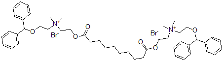 CAS#: 52372-83-5， 2-Benzhydryloxyethyl-[2-[10-[2-[2-benzhydryloxyethyl(dimethyl)azaniumyl]ethoxy]-10-oxodecanoyl]oxyethyl]-dimethylazanium dibromide