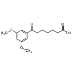 structure of CAS# 52483-27-9, 7-(3,5-Dimethoxyphenyl)-7-Oxoheptanoic Acid;7-(3,5-Dimethoxyphenyl)-7-oxoheptanoic acid