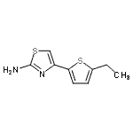 structure of CAS# 524932-70-5, 4-(5-Ethyl-2-Thienyl)-1,3-Thiazol-2-Amine;4-(5-ethyl-2-thienyl)-1,3-thiazol-2-ylamine;4-(5-ethyl-2-thienyl)-1,3-thiazole-2-ylamine;4-(5-ethylthien-2-yl)-1,3-thiazol-2-amine
