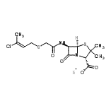 CAS#: 525-87-1， Potassium (2S,5R,6R)-6-[[2-[(E)-3-Chlorobut-2-Enyl]Sulfanylacetyl]Amino]-3,3-Dimethyl-7-Oxo-4-Thia-1-Azabicyclo[3.2.0]Heptane-2-Carboxylate