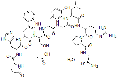 结构式 CAS# 52699-48-6, 5-L-苯丙氨酸-促黄体激素-释放因子(猪)乙酸盐水合物