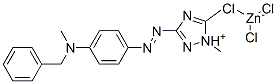 CAS#: 52769-39-8， 3-[[4-[Benzylmethylamino]Phenyl]Azo]Dimethyl-1H-1,2,4-Triazolium Trichlorozincate(1-)