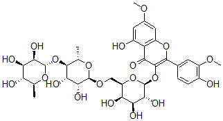 CAS#: 52801-23-7， Rhamnazin 3-Isorhamninoside