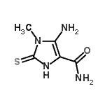结构式 CAS# 52868-67-4, 5-氨基-1-甲基-2-硫基-1H-咪唑-4-甲酰胺