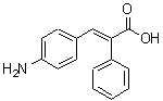结构式 CAS# 52873-63-9, (2E)-3-(4-氨基苯基)-2-苯基丙烯酸
