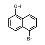 结构式 CAS# 52927-23-8, 5-溴-1-萘酚