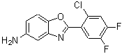 structure of CAS# 530121-74-5, 2-(2-Chloro-4,5-Difluorophenyl)-1,3-Benzoxazol-5-Amine;2-(2-chloro-4,5-difluorophenyl)-1,3-benzoxazol-5-amine;5-benzoxazolamine, 2-(2-chloro-4,5-difluorophenyl);BAS 06846878