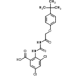 CAS#: 530148-20-0， 3,5-Dichloro-2-[({[4-(2-Methyl-2-Propanyl)Phenoxy]Acetyl}Carbamothioyl)Amino]Benzoic Acid