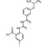 CAS#: 530148-49-3， 5-Iodo-2-{[(3-Isopropoxybenzoyl)Carbamothioyl]Amino}Benzoic Acid
