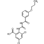 CAS#: 530150-44-8， 3,5-Dichloro-2-{[(3-Propoxybenzoyl)Carbamothioyl]Amino}Benzoic Acid