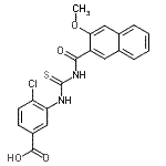CAS#: 530150-52-8， 4-Chloro-3-{[(3-Methoxy-2-Naphthoyl)Carbamothioyl]Amino}Benzoic Acid