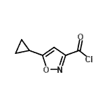 结构式 CAS# 53064-58-7, 5-环丙基-1,2-恶唑-3-甲酰氯