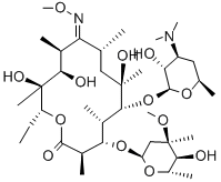 structure of CAS# 53066-26-5, Erythromycin A Methoxime;(3R,4S,6R,7R,9R,10E,11S,12R,13S,14R)-6-(4-Dimethylamino-3-Hydroxy-6-Methyl-Tetrahydropyran-2-Yl)Oxy-14-Ethyl-7,12,13-Trihydroxy-4-(5-Hydroxy-4-Methoxy-4,6-Dimethyl-Tetrahydropyran-2-Yl)Oxy-10-Methoxyimino-3,5,7,9,11,13-Hexamethyl-1-Oxacyclotetradecan-2-One;(3R,4S,6R,7R,9R,10E,11S,12R,13S,14R)-6-[(4-Dimethylamino-3-Hydroxy-6-Methyl-2-Tetrahydropyranyl)Oxy]-14-Ethyl-7,12,13-Trihydroxy-4-[(5-Hydroxy-4-Methoxy-4,6-Dimethyl-2-Tetrahydropyranyl)Oxy]-10-Methoxyimino-3,5,7,9,11,13-Hexamethyl-1-Oxacyclotetradecan-2-One;(3R,4S,6R,7R,9R,10E,11S,12R,13S,14R)-6-(4-Dimethylamino-3-Hydroxy-6-Methyl-Oxan-2-Yl)Oxy-14-Ethyl-7,12,13-Trihydroxy-4-(5-Hydroxy-4-Methoxy-4,6-Dimethyl-Oxan-2-Yl)Oxy-10-Methoxyimino-3,5,7,9,11,13-Hexamethyl-1-Oxacyclotetradecan-2-One