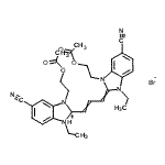 CAS#: 53132-01-7， 3-(2-Acetoxyethyl)-2-{3-[3-(2-Acetoxyethyl)-5-Cyano-1-Ethyl-1,3-Dihydro-2H-Benzimidazol-2-Ylidene]-1-Propen-1-Yl}-5-Cyano-1-Ethyl-2,3-Dihydro-1H-3,1-Benzimidazol-1-Ium Bromide