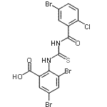 CAS#: 531532-45-3， 3,5-Dibromo-2-{[(5-Bromo-2-Chlorobenzoyl)Carbamothioyl]Amino}Benzoic Acid