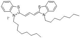 CAS#: 53213-89-1， 3,3'-Dioctylthiacarbocyanine Iodide