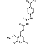 CAS#: 532432-36-3， 4-({[3-(3,5-Dibromo-2-Methoxyphenyl)Acryloyl]Carbamothioyl}Amino)Benzoic Acid