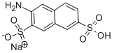结构式 CAS# 5332-41-2, 3-氨基-2,7-萘二磺酸单钠盐