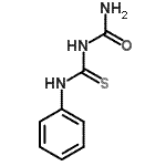 structure of CAS# 53555-72-9, N-Phenyldicarbonimidothioic diamide;1-Phenyl-2-thiobiuret