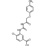 CAS#: 535945-48-3， 4-Chloro-3-({[(4-Methylphenoxy)Acetyl]Carbamothioyl}Amino)Benzoic Acid