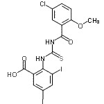 CAS#: 535947-59-2， 2-{[(5-Chloro-2-Methoxybenzoyl)Carbamothioyl]Amino}-3,5-Diiodobenzoic Acid
