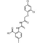 CAS#: 535955-51-2， 2-({[(2,4-Dichlorophenoxy)Acetyl]Carbamothioyl}Amino)-5-Iodobenzoic Acid