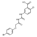 CAS#: 535979-60-3， 5-({[(4-Bromophenoxy)Acetyl]Carbamothioyl}Amino)-2-Chlorobenzoic Acid