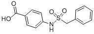 structure of CAS# 536-95-8, 4-(Benzylsulfonamido)Benzoic Acid;4-(Benzylsulfonylamino)Benzoic Acid;P-(Benzylsulfamyl)Benzoic Acid;Ncistruc2_000411