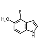 structure of CAS# 537013-49-3, 4-Fluoro-5-Methyl-1H-Indole;1H-Indole,4-fluoro-5-methyl-;4-Fluoro-5-methyl-1H-indole;4-Fluoro-5-methylindole