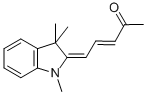 structure of CAS# 53704-20-4, 5-(1,3-Dihydro-1,3,3-Trimethyl-2H-Indol-2-Ylidene)-3-Penten-2-One;(3E,5E)-5-(1,3,3-TRIMETHYL-1,3-DIHYDRO-2H-INDOL-2-YLIDENE)PENT-3-EN-2-ONE;3-PENTEN-2-ONE, 5-(1,3-DIHYDRO-1,3,3-TRIMETHYL-2H-INDOL-2-YLIDENE)-;(3E,5E)-5-(1,3,3-Trimethyl-2-Indolinylidene)-3-Penten-2-One, 96%