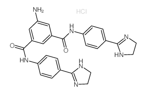 CAS#: 5374-63-0， 5-Amino-N,N'-bis[4-(4,5-dihydro-1H-imidazol-2-yl)phenyl]isophthalamide chloride