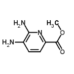 structure of CAS# 538372-33-7, Methyl 5,6-Diamino-2-Pyridinecarboxylate;Methyl 5,6-diamino-2-pyridinecarboxylate;methyl 5,6-diaminopicolinate;methyl 5,6-diaminopyridine-2-carboxylate