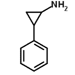 structure of CAS# 54-97-7, 2-Phenylcyclopropanamine;(+)-Tranylcypromine;(±)-trans-2-Phenylcyclopropamine;(±)-trans-2-Phenylcyclopropylamine