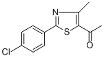 结构式 CAS# 54001-07-9, 1-[2-(4-氯苯基)-4-甲基-1,3-噻唑-5-基]-1-乙酮