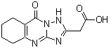 结构式 CAS# 540514-18-9, (9-氧代-1,5,6,7,8,9-六氢[1,2,4]三唑并[5,1-b]喹唑啉-2-基)乙酸