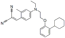 CAS#: 54079-60-6， [[4-[[2-(2-Cyclohexylphenoxy)Ethyl]Ethylamino]-2-Methylphenyl]Methylene]Malononitrile