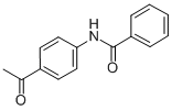 结构式 CAS# 5411-13-2, N-(4-乙酰基苯基)苯甲酰胺